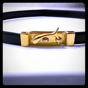 Black leather belt